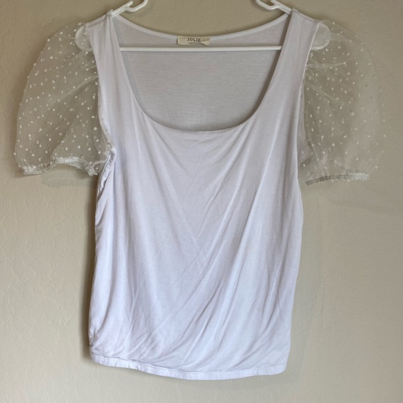 White puff sleeve top - Picture 3 of 4